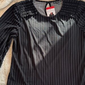 Adrianna Papell Black and White Patterned Top